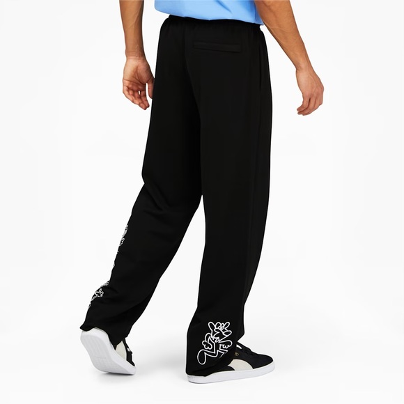 PUMA Mens Pants | x MR. DOODLE Sweatpants Puma Black - Picture 5 of 7